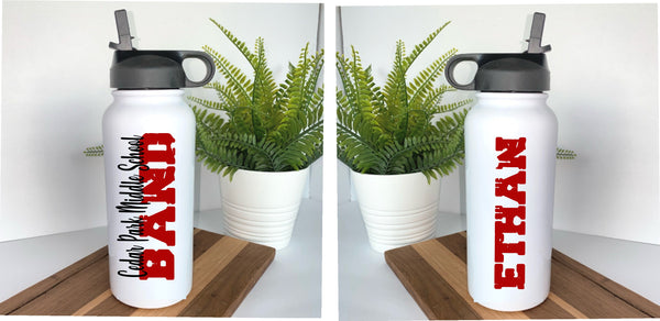 CPMS Band 32 OZ Sports Bottle -Custom Name