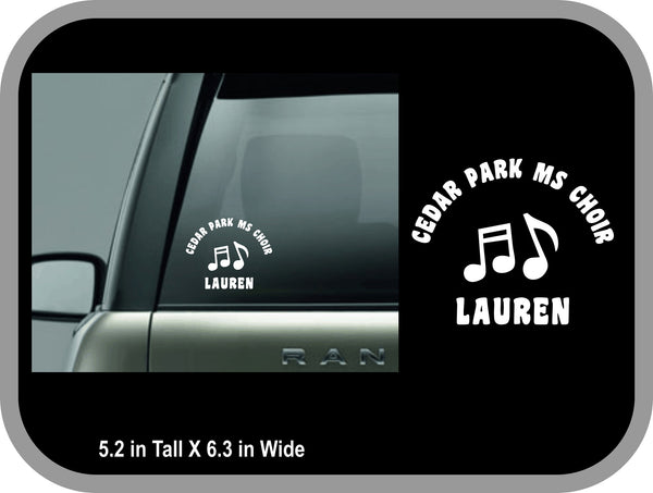 CPMS Choir Car Decal