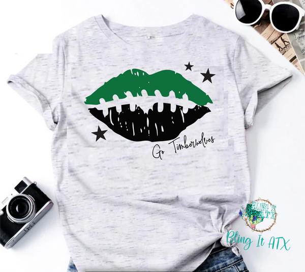 Football Lips Graphic tee