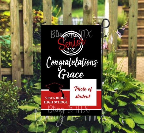 Senior Circle Graduate Garden Flag