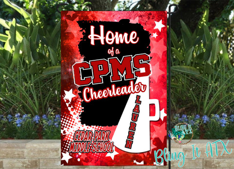 CPMS Cheer Garden Flag