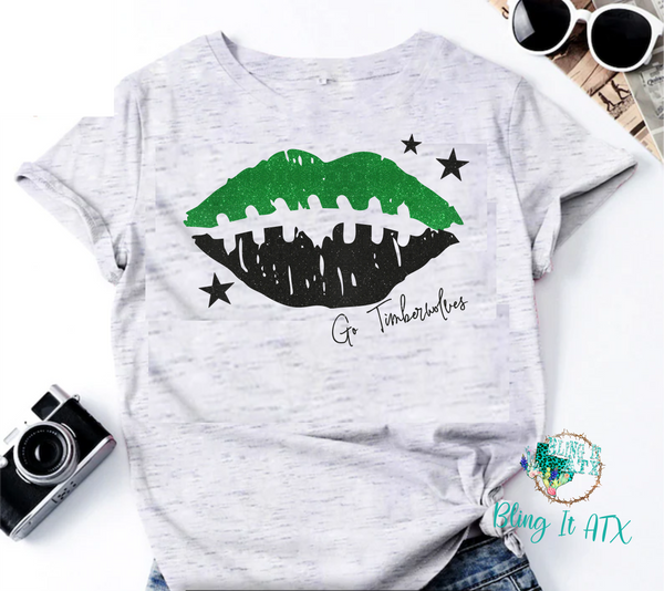 Football Lips Graphic tee