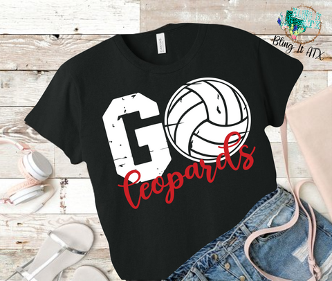 Go Leopards CPMS Volleyball tee