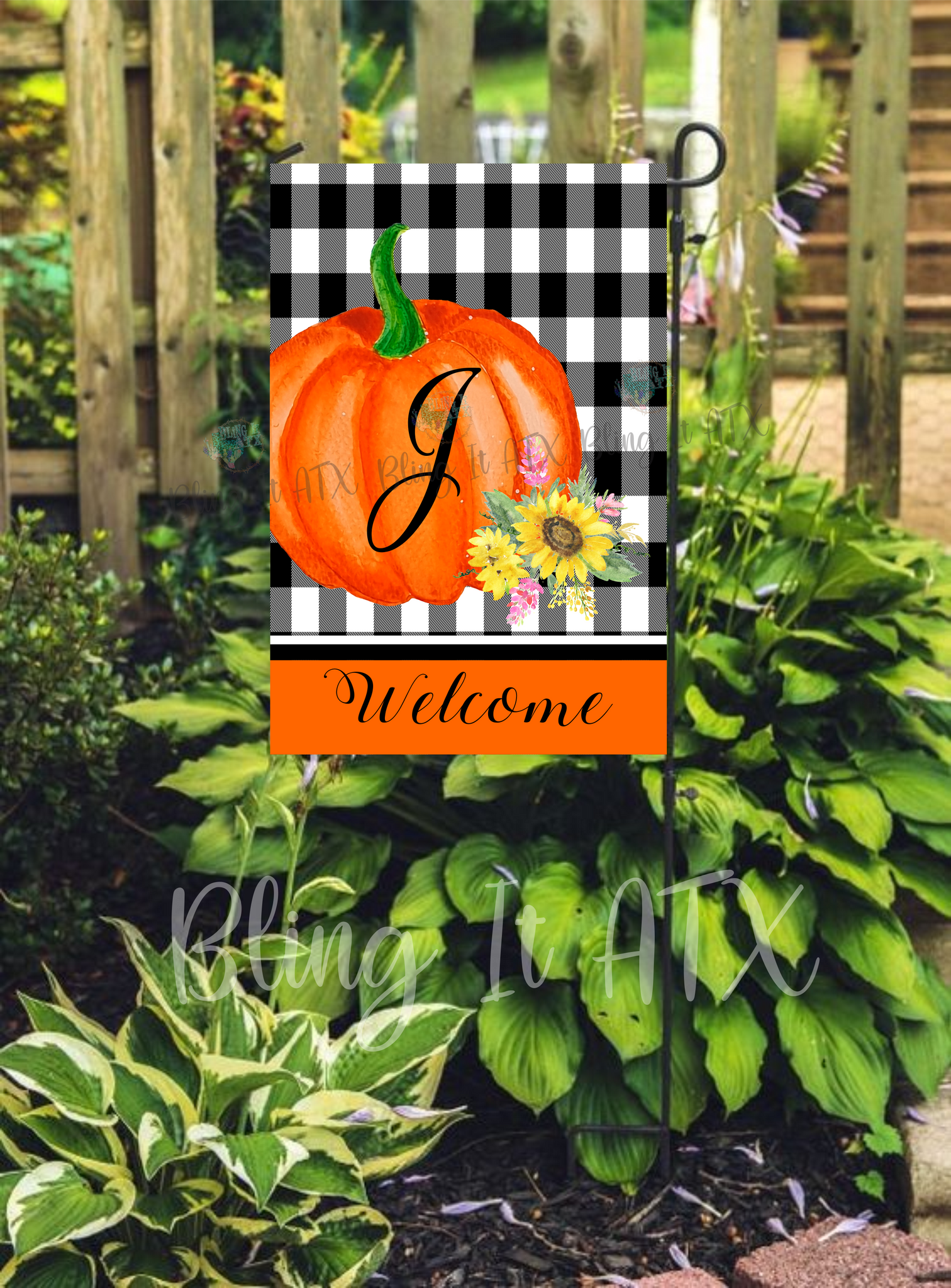 Pumpkin & Sunflower Garden Flag