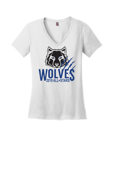 Wolves All Stars Baseball Women's V Neck Shirt