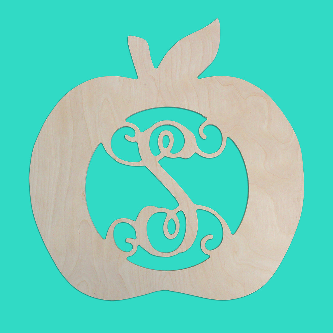 Apple Design Wood Monogram 18 inch