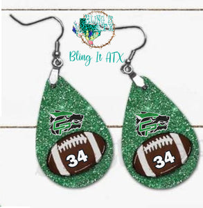 Custom Earrings - Timber and number