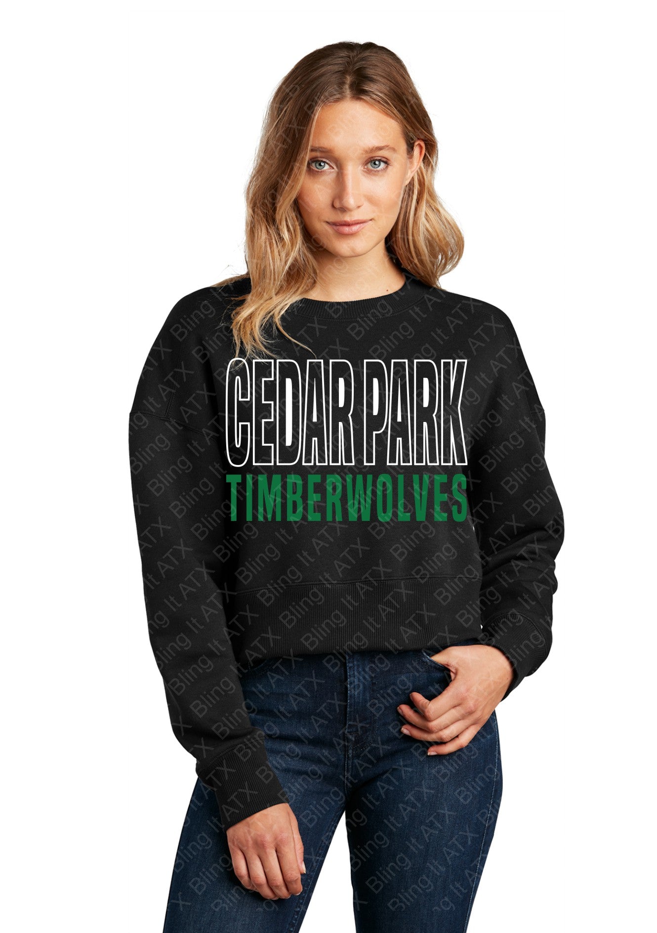Cedar Park Timberwolves cropped sweatshirt