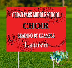 CPMS Choir Yard Sign