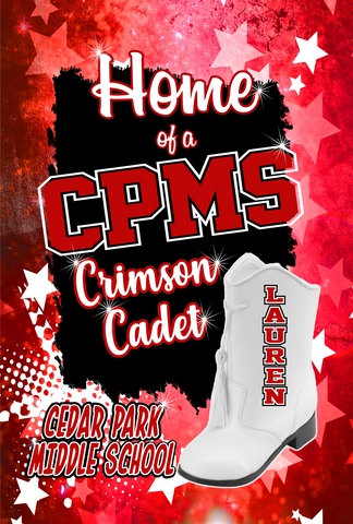 CPMS Crimson Cadet Garden Flag