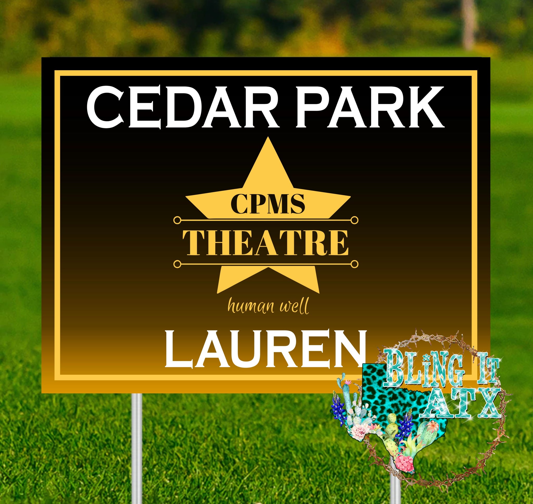 CPMS Theatre Yard Sign