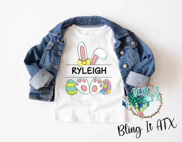 Easter Bunny custom name shirt (boy or girl)