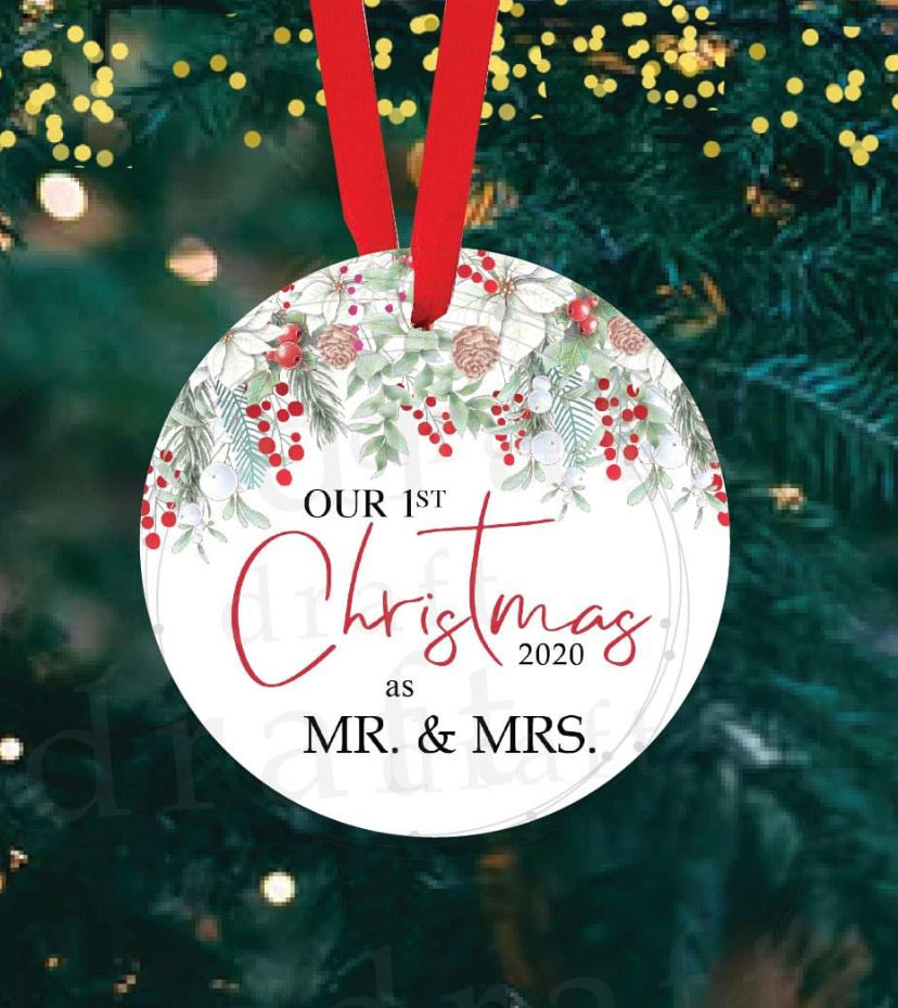 First Christmas as Mr. and Mrs. 2020 Ornament
