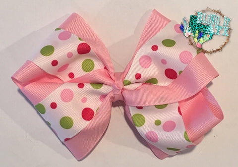 Jumbo pink and polka dot boutiques bow
