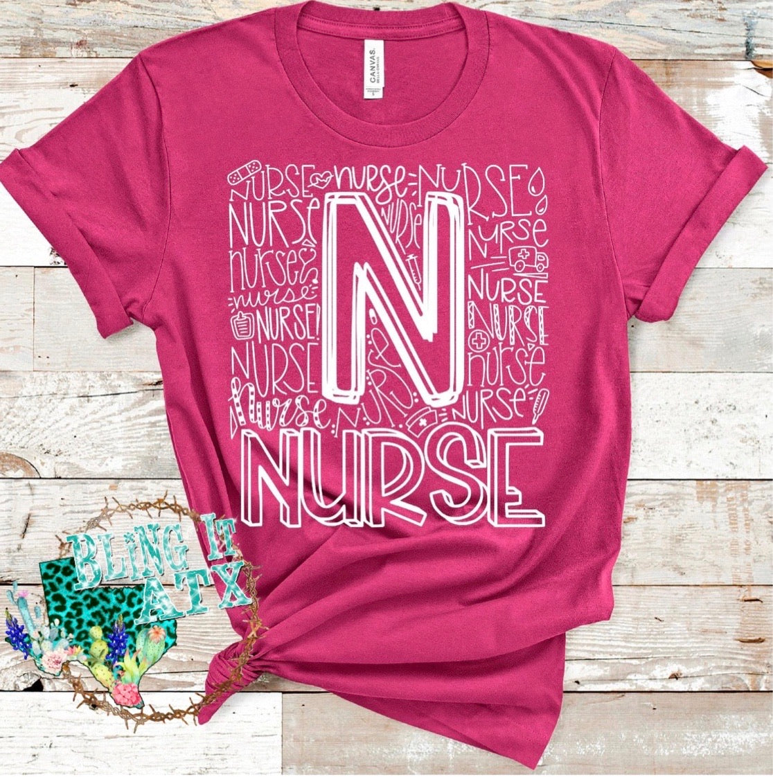 Nurse typography shirt