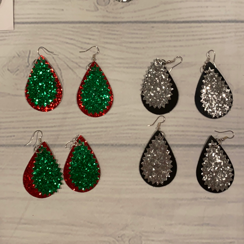 Earrings - 2 Color with Glitter