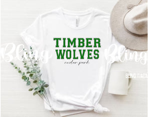 Timberwolves  (faux chenille)