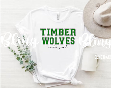 Timberwolves  (faux chenille)